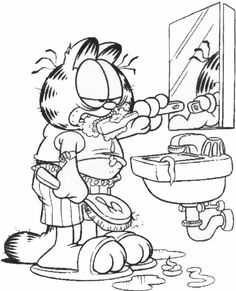 236x291 Garfield With Camera Coloring Page Garfield Coloring Pages