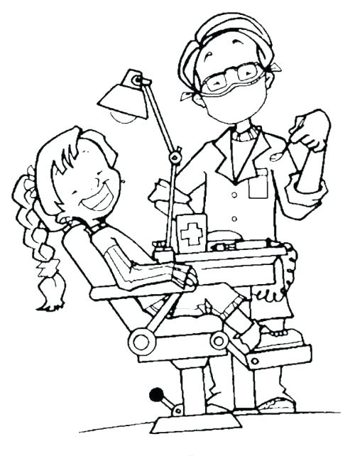 500x642 Teeth Coloring Pages Dentist Coloring An Attractive Dentist