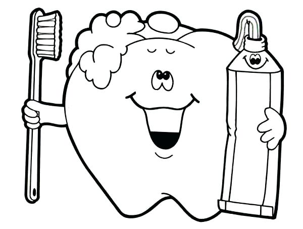 600x453 Coloring Pages Of Teeth Dental Health Brush Your Teeth For Your