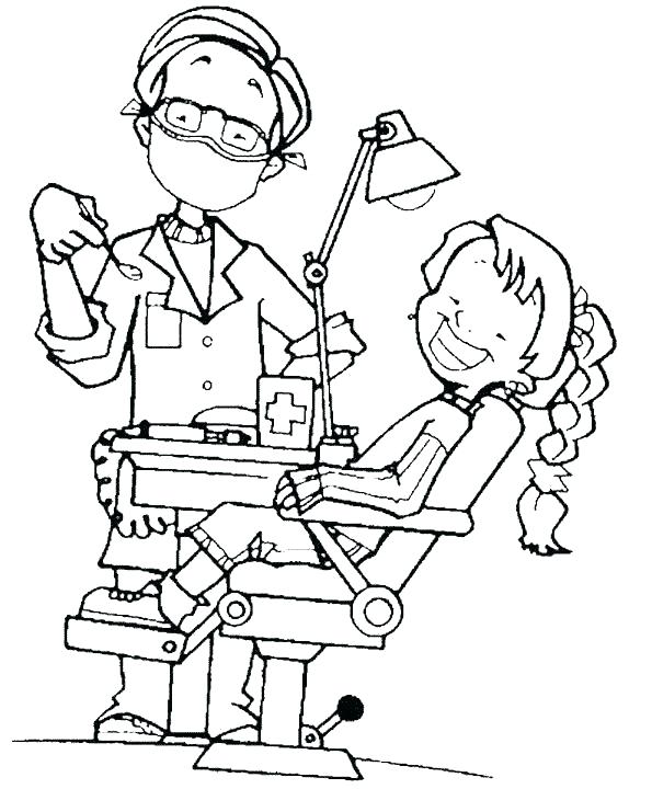 595x720 Dental Hygiene Colouring Pages Coloring Teeth And Page Dentist