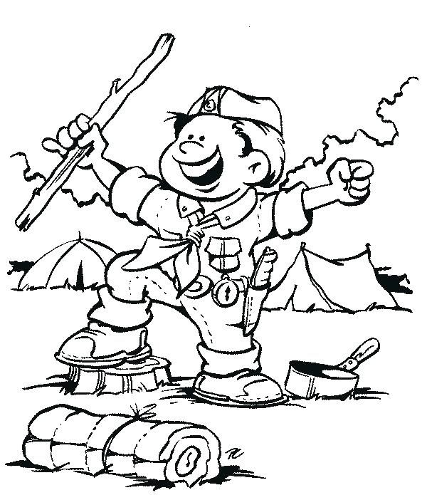 600x695 Scout Coloring Pages Girl Scout Cookie Coloring Pages Girl Scouts