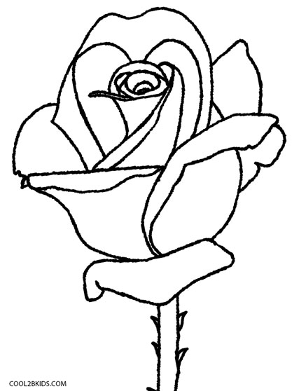 427x558 Printable Rose Coloring Pages For Kids