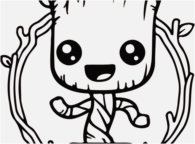 827x609 Descendants Coloring Pages Image Baby Groot Coloring Page