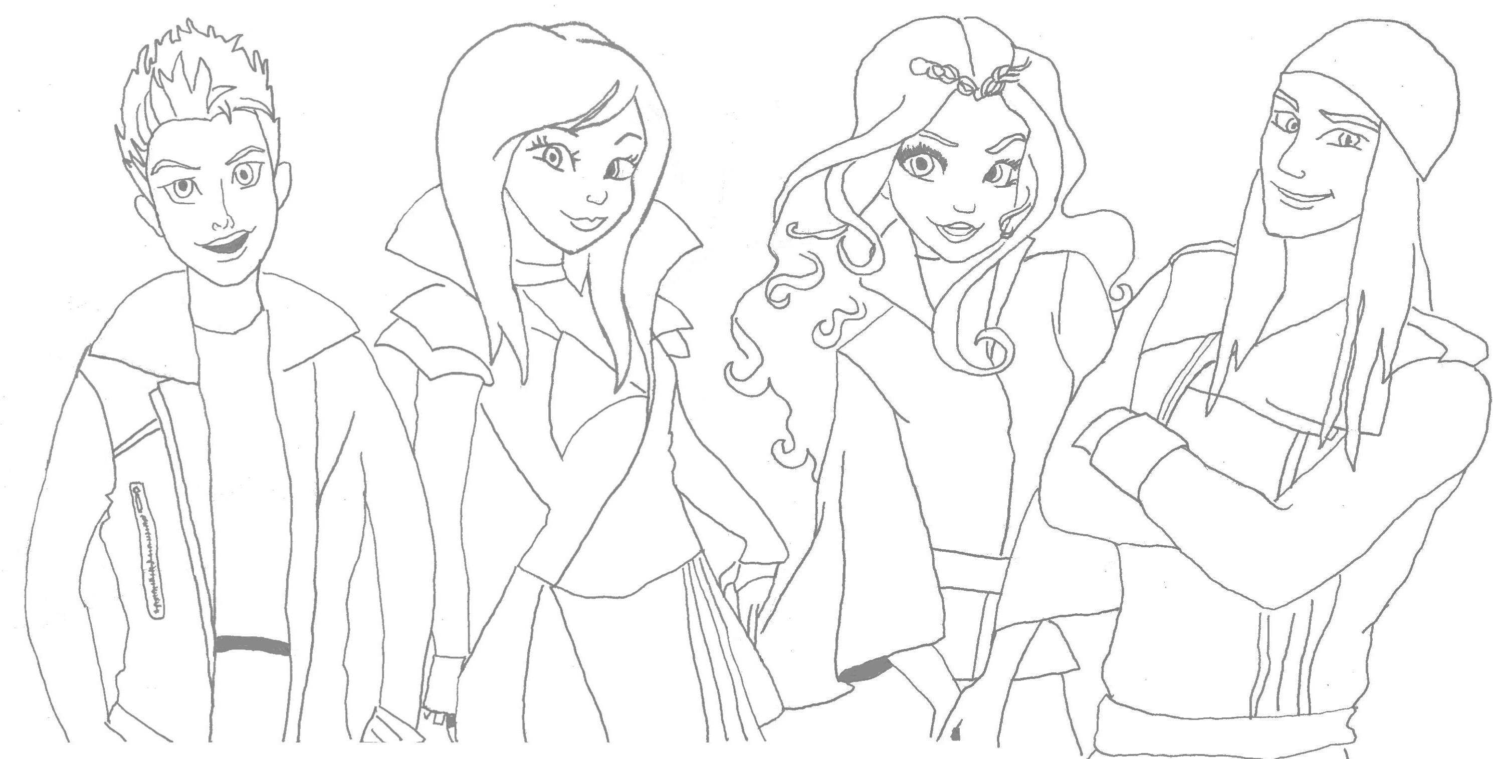 2979x1516 Fresh Descendants Coloring Page Logo Free Coloring Pages Download