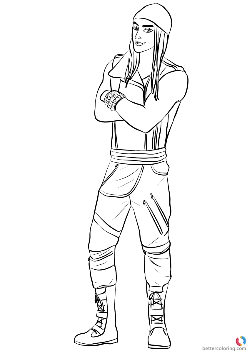 857x1200 Jay From Descendants Coloring Pages Printable For Kids