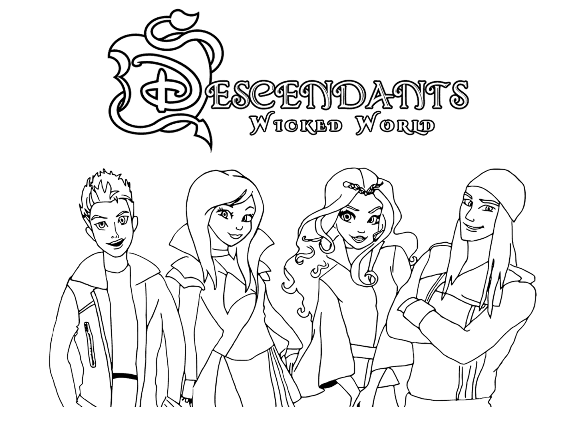 2000x1480 Coloring Pages Descendants Gallery Coloring For Kids