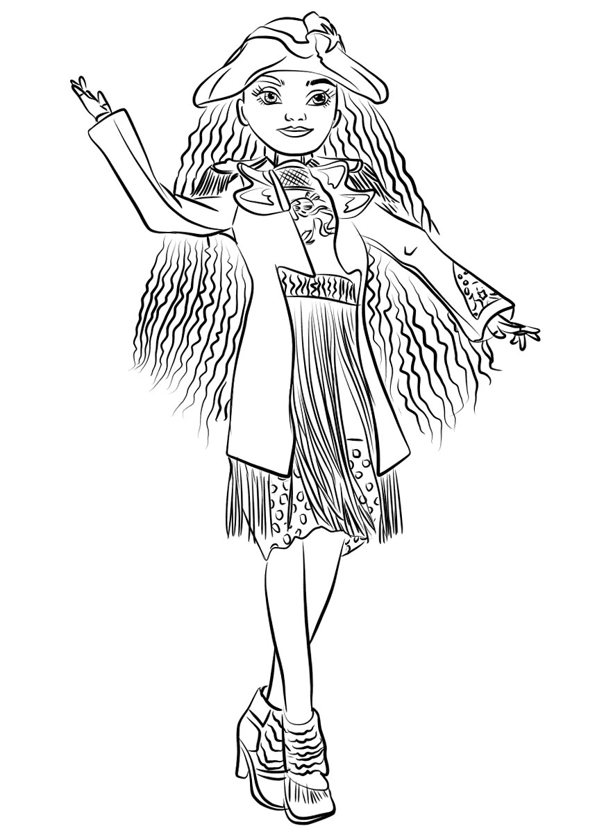 870x1200 Uma Descendants Coloring Pages
