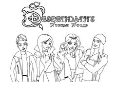236x174 Free Disney Descendants Coloring Pages Descendants, Birthdays