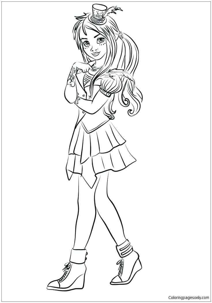 736x1051 Disney Descendants Coloring Pages Disney Descendants Coloring