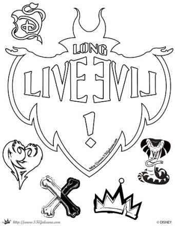 341x440 Free Disney Descendants Coloring Pages Disney Descendants