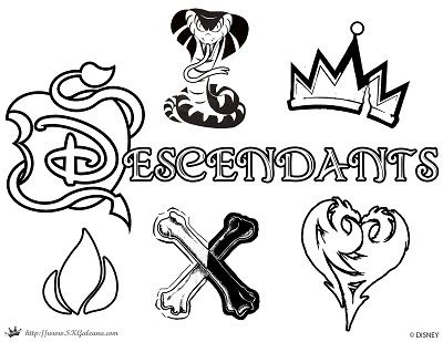 400x309 Descendants Coloring Pages Free Disney Descendants Coloring Pages