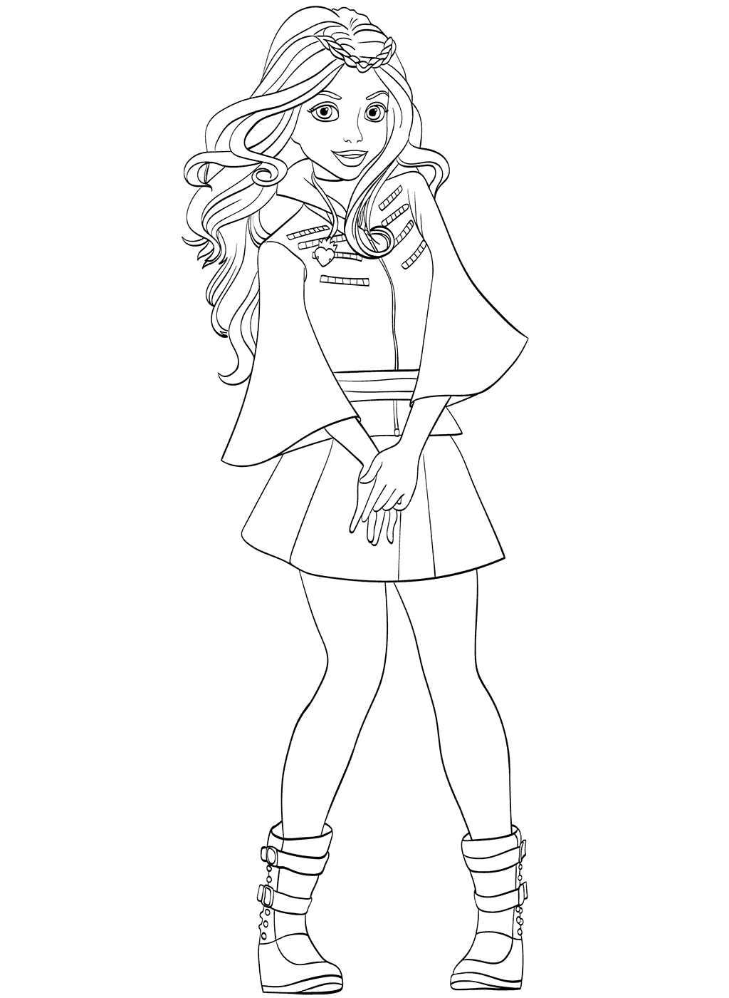 1024x1400 Disney Descendants Coloring Pages