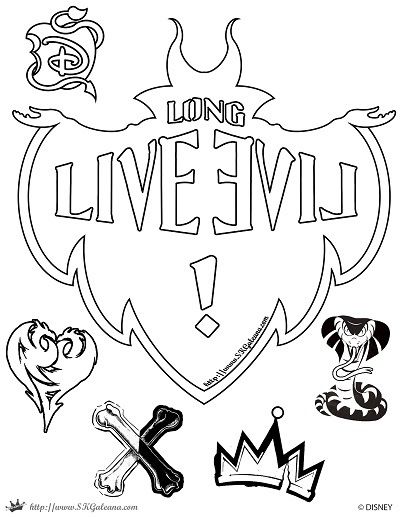 400x517 Free Disney Descendants Coloring Pages Descendants, Long Live