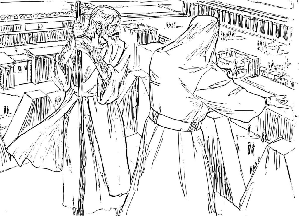 1024x741 Jesus Is Tempted In The Desert Coloring Pages Coloring Page Satan