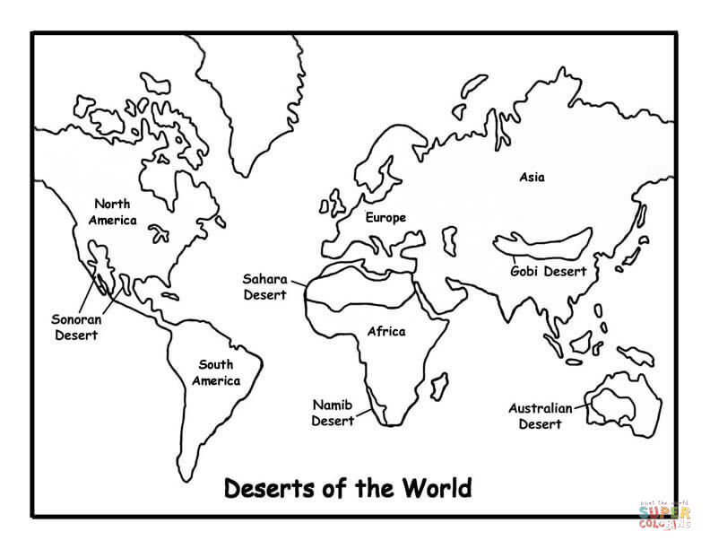 792x612 Sahara Desert Coloring Pages Map Of Deserts Coloring Page Free