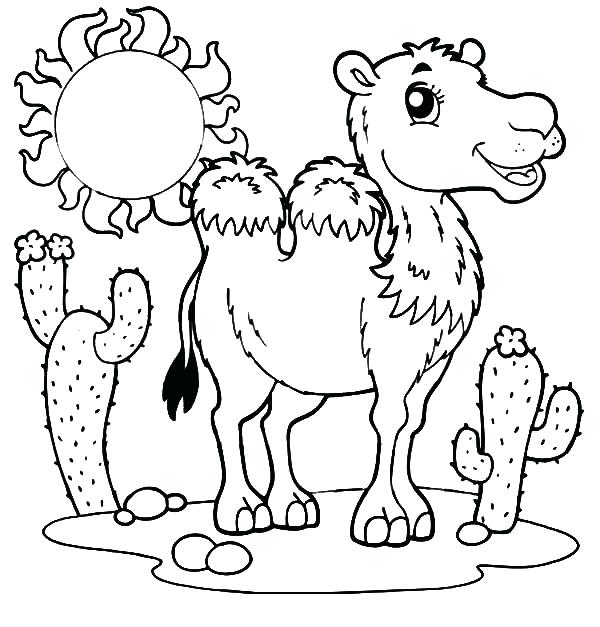 600x627 Pleasurable Desert Coloring Pages Printable In Addition To A Wild