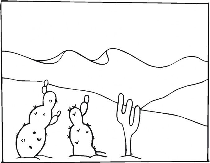 676x525 Free Printable Desert Coloring Pages For The Kiddos