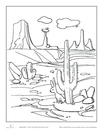 350x453 Desert Tortoise Coloring Pages How To Draw A Desert Landscape