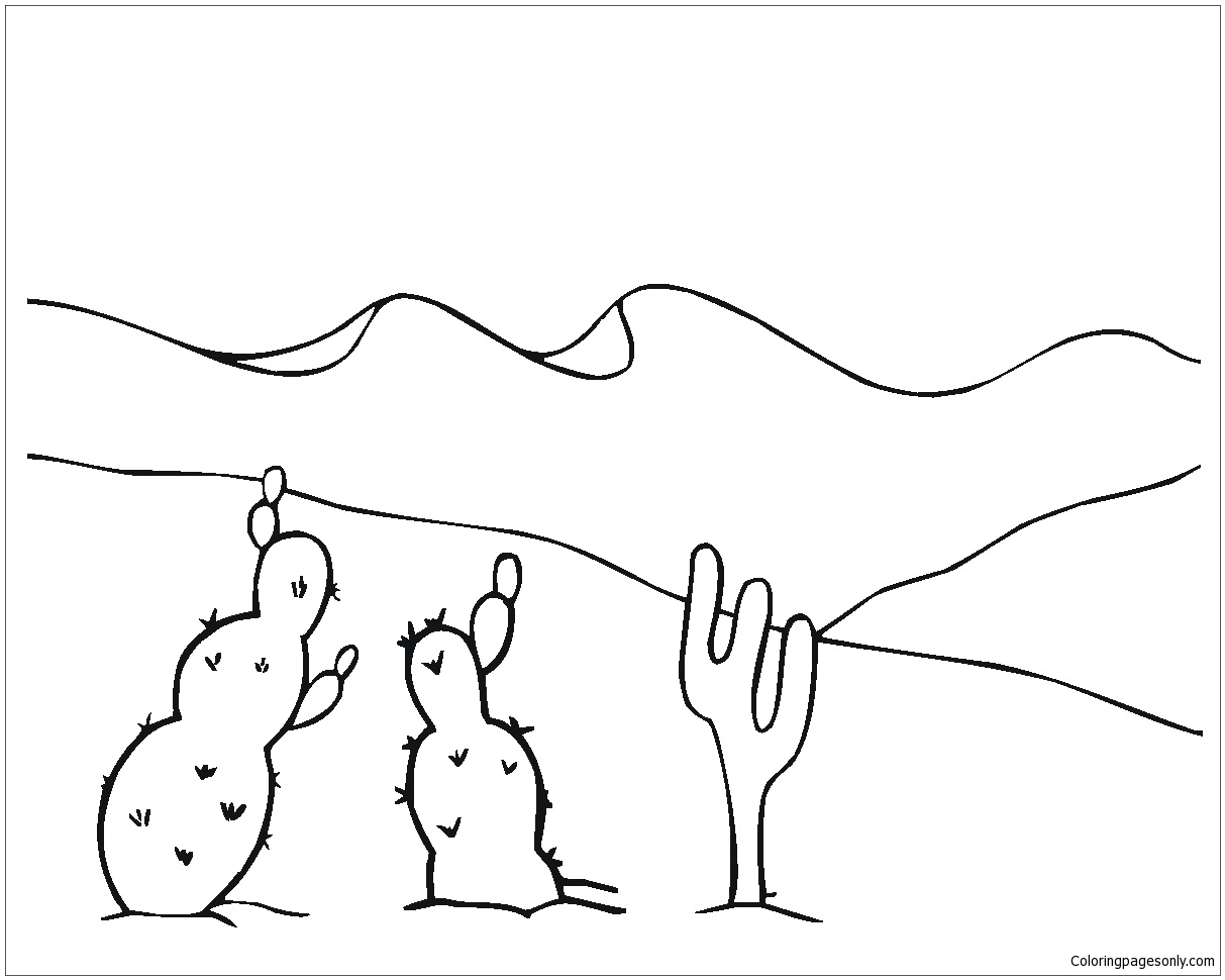 1213x970 Desert Coloring Pages Landscape Animals