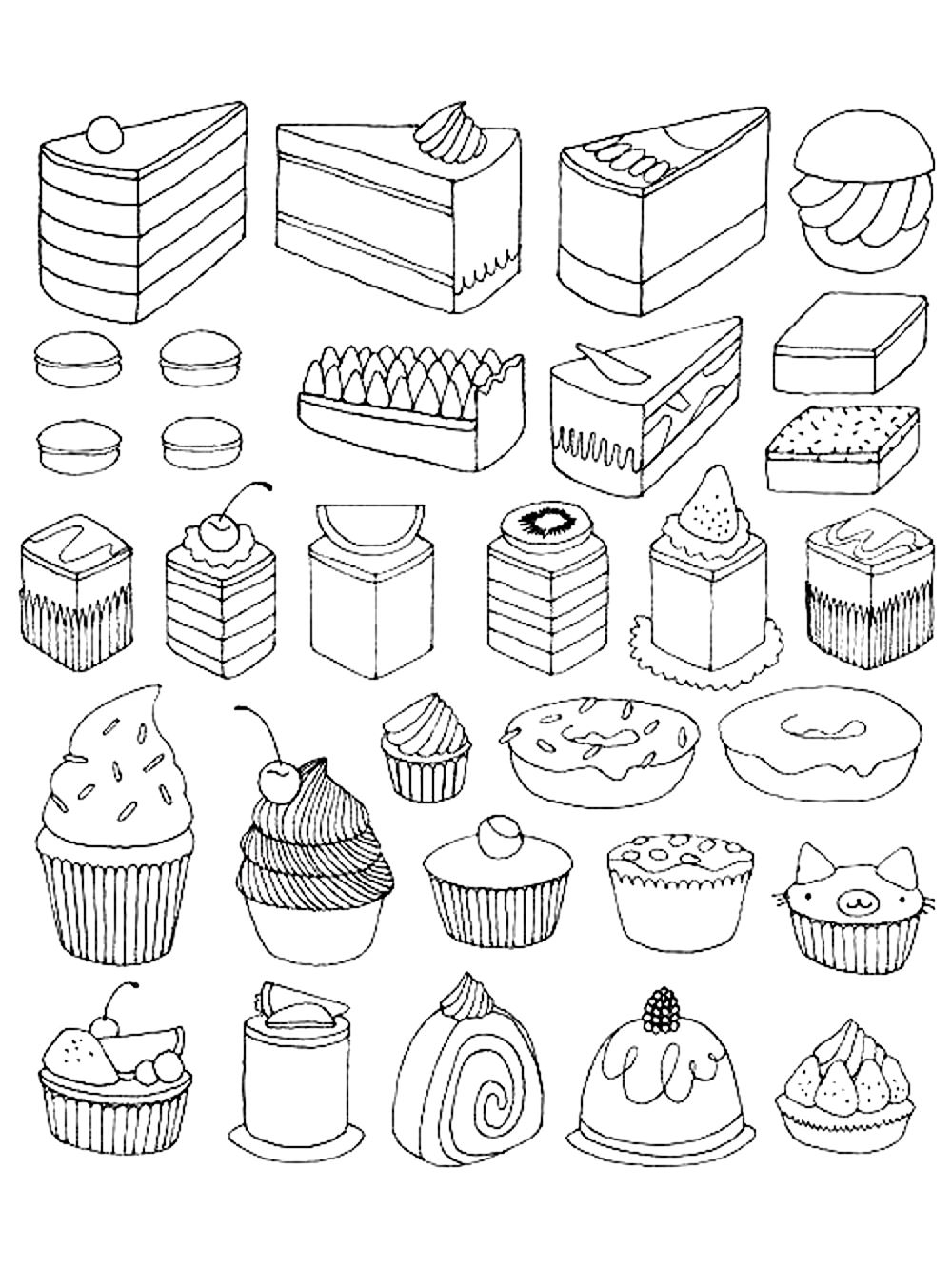 1000x1332 Desert Scene Coloring Page Perfect Dessert Coloring Book