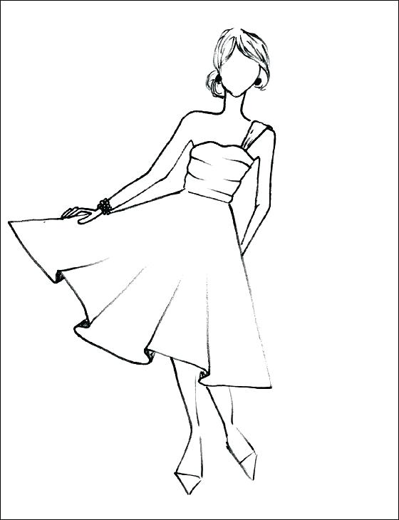 560x730 Dresses Coloring Pages Doll Dress Designing Doll Dress Coloring