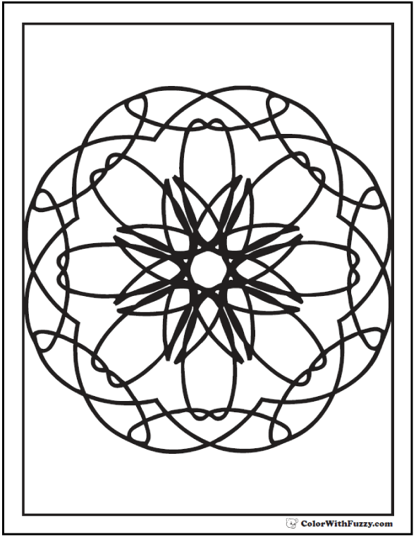 590x762 Geometric Coloring Pages To Print And Customize
