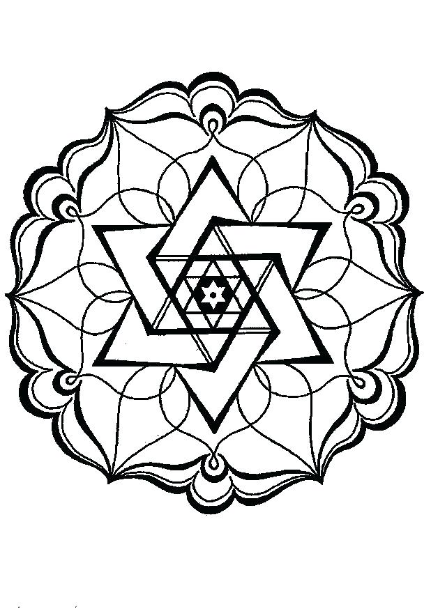 618x874 Geometric Design Coloring Pages
