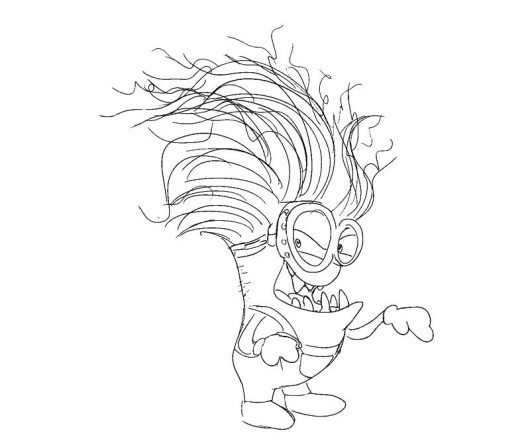 530x441 Evil Minion Despicable Me Coloring Pages
