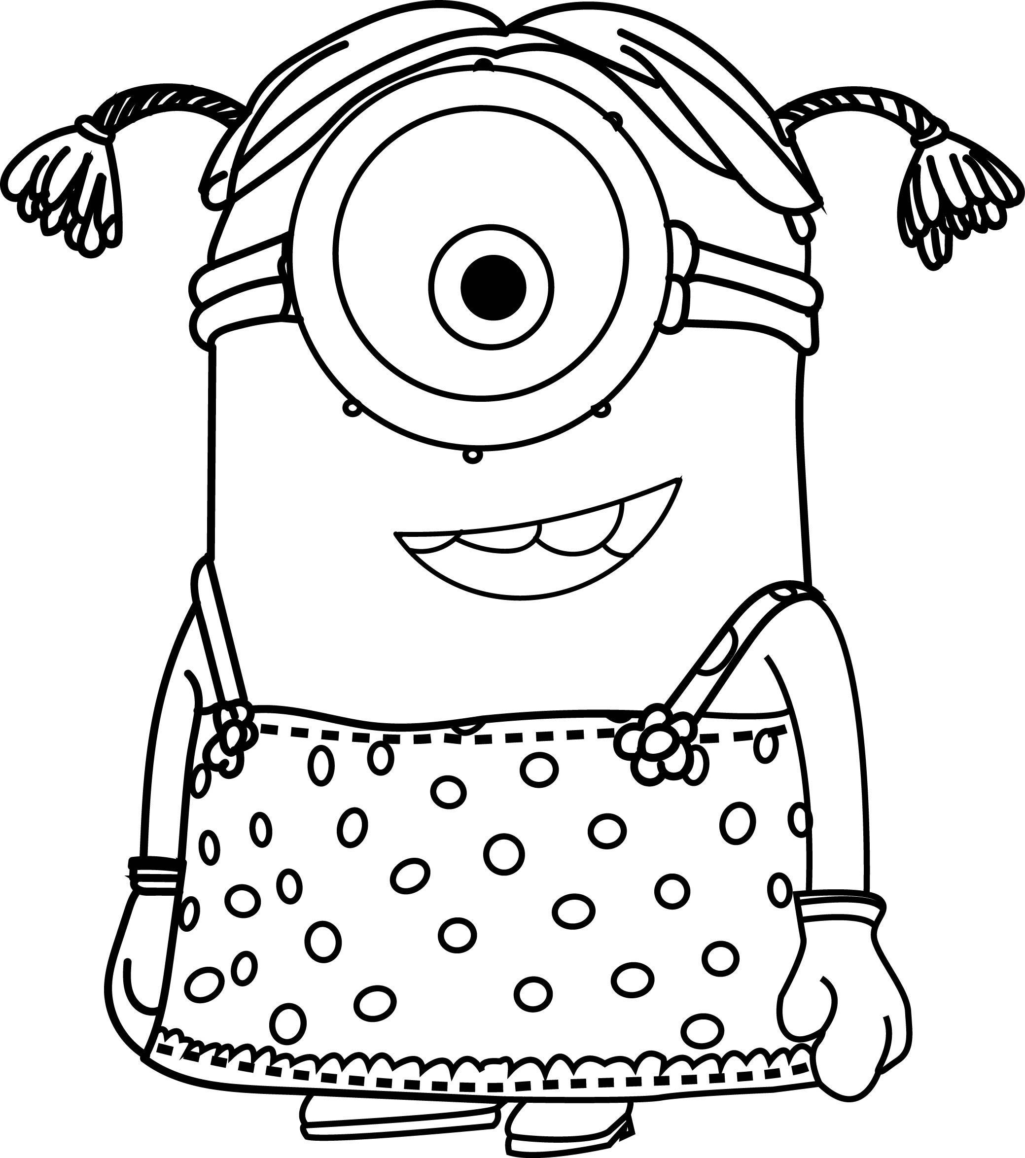 2079x2349 Agnes Gru And Minion Coloring Page Despicable Me Girl Pages