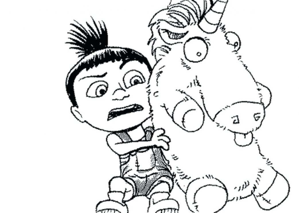 Agnes With Unicorn Coloring Page - Agnes - It's so fluffy by Thbio on ...