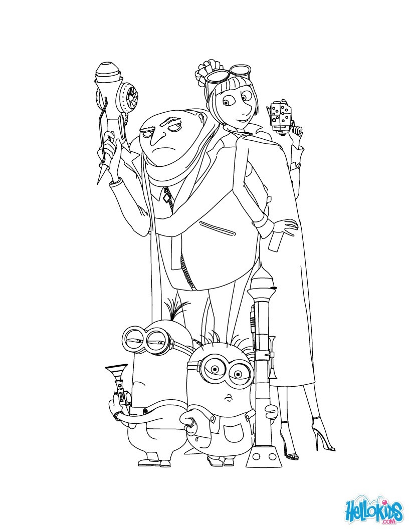 820x1060 Despicable Me Coloring Pages New Gru And The Minions Coloring