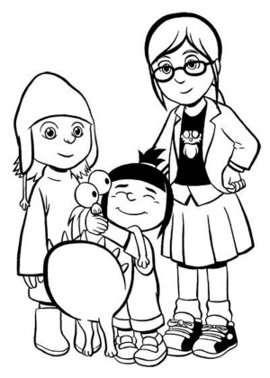 300x420 Despicable Me Coloring Pages The Girls Coloring Fun