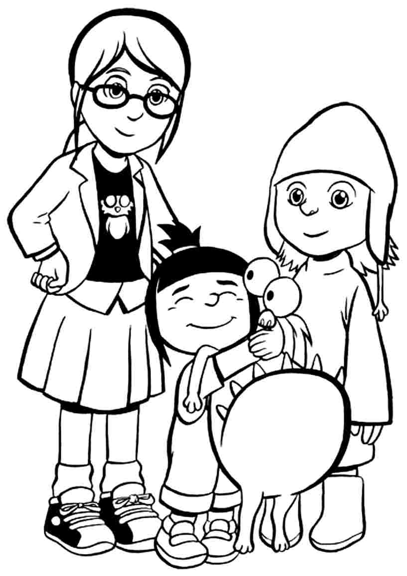 817x1156 Excellent Hxcpy In Despicable Me Coloring Pages On With Hd