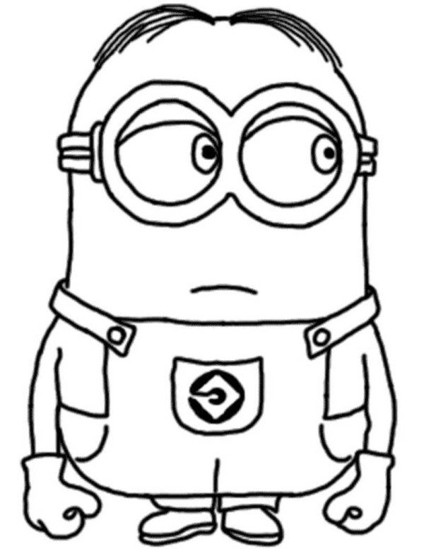 600x776 Dave The Minion Despicable Me Coloring Page