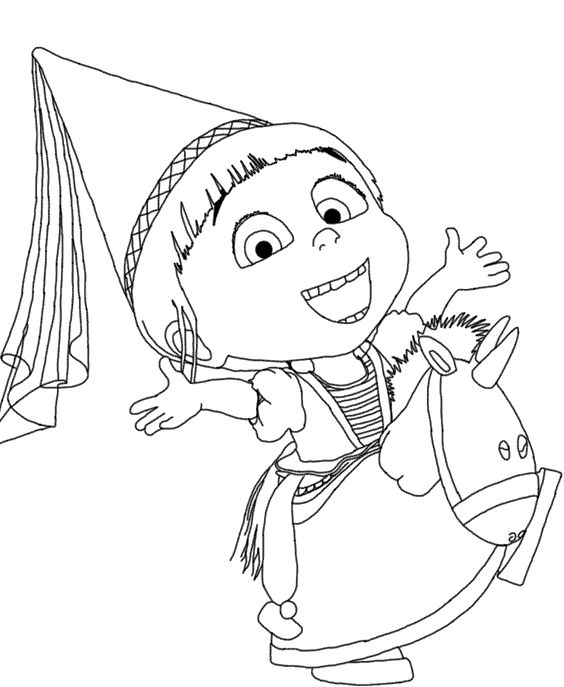 564x687 Despicable Me Agnes Coloring Pages