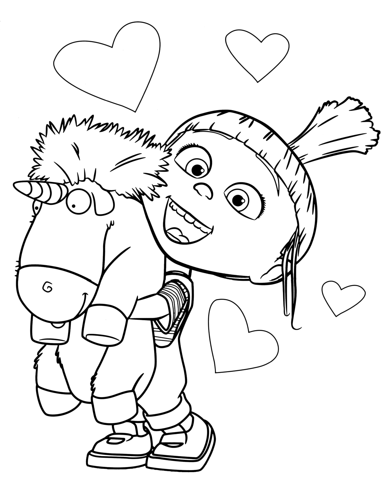 1257x1600 Minion Unicorn Coloring Pages