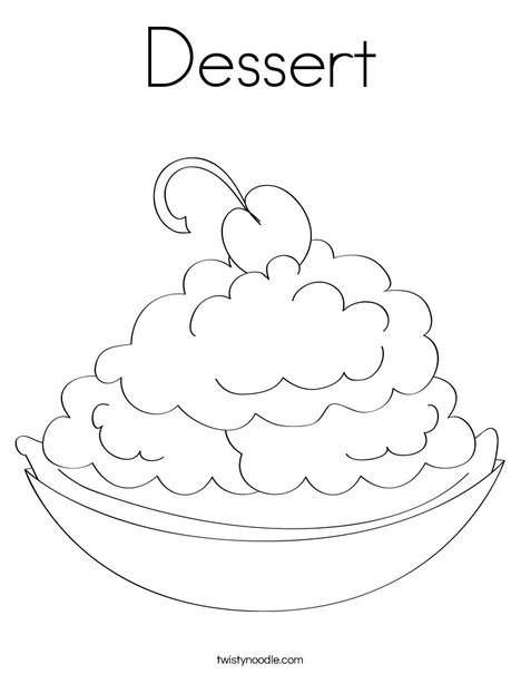 468x605 Dessert Coloring Page