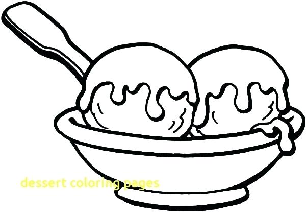 600x415 Dessert Coloring Pages Banana Split Coloring Page Dessert Free