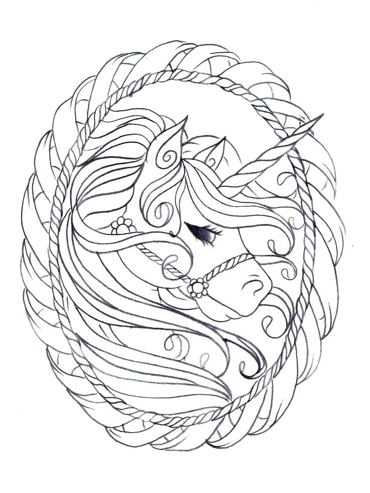 736x980 Detailed Coloring Pages Printable Unicorn Coloring Books Also