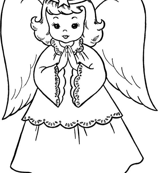 550x600 Angel Coloring Pages Printable Coloring Pages