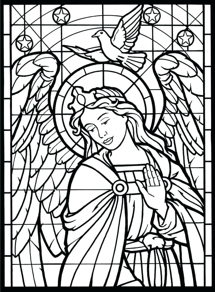 Detailed Angel Coloring Pages at GetDrawings | Free download