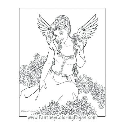 400x400 Perfect Angel Coloring Pages For Adults