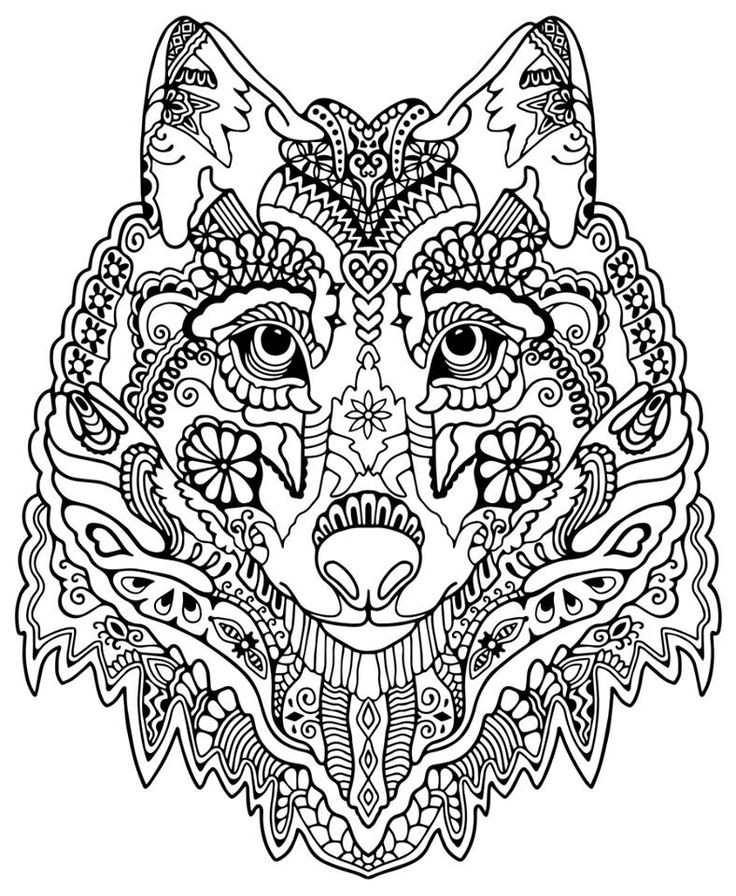 736x896 Detailed Animal Coloring Pages