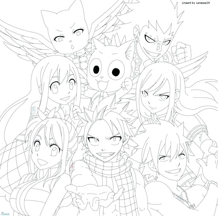 736x727 Fairy Tail Anime Coloring Pages Fairy Tail Coloring Pages Fairy