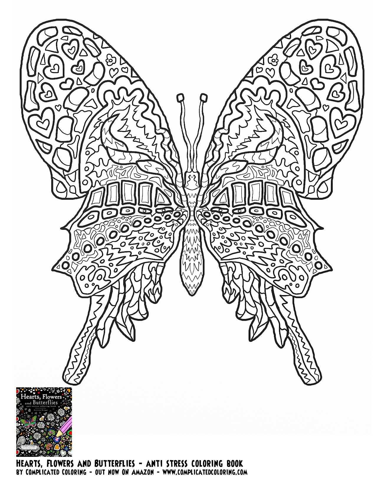 1275x1650 Butterfly Coloring Pages For Adults Beautiful Coloring Of Flowers