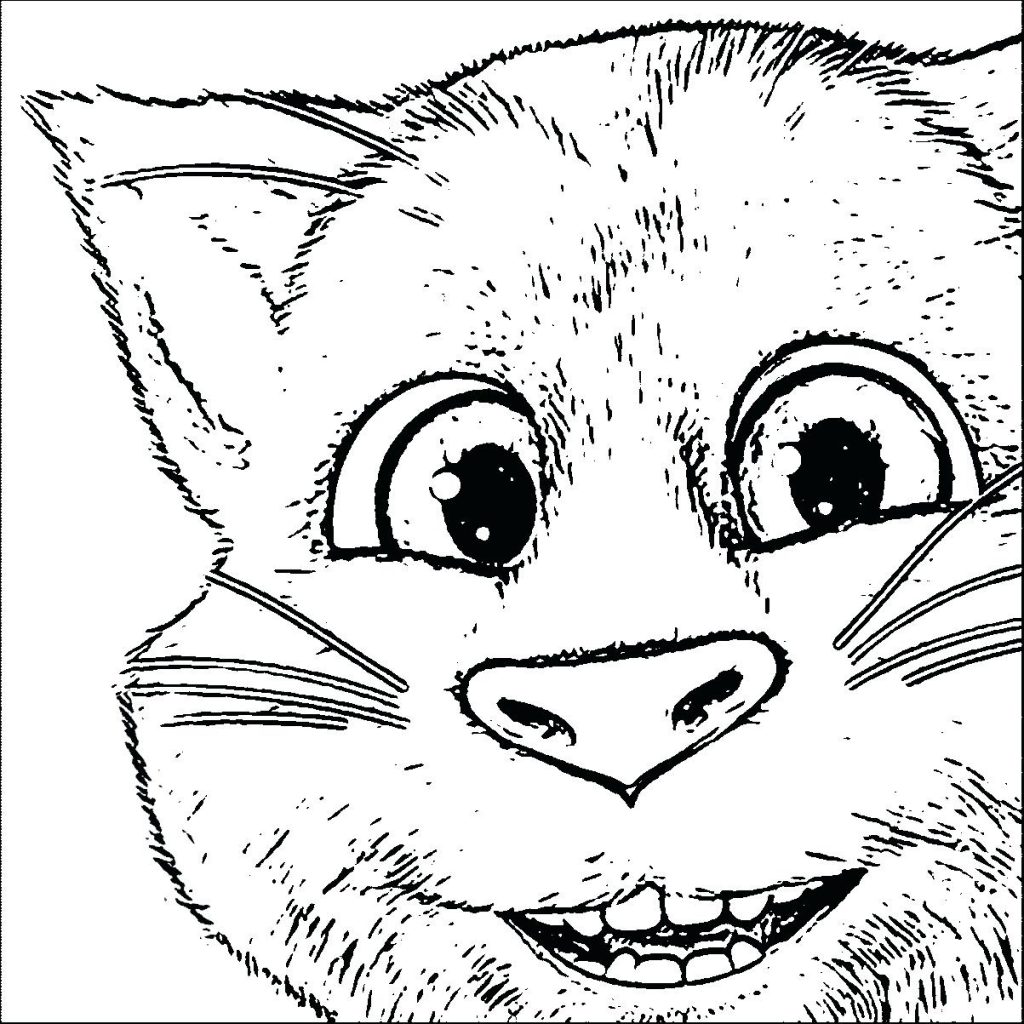 1024x1024 Coloring Pages Cats Coloring Pages Talking Tom Cat Realistic