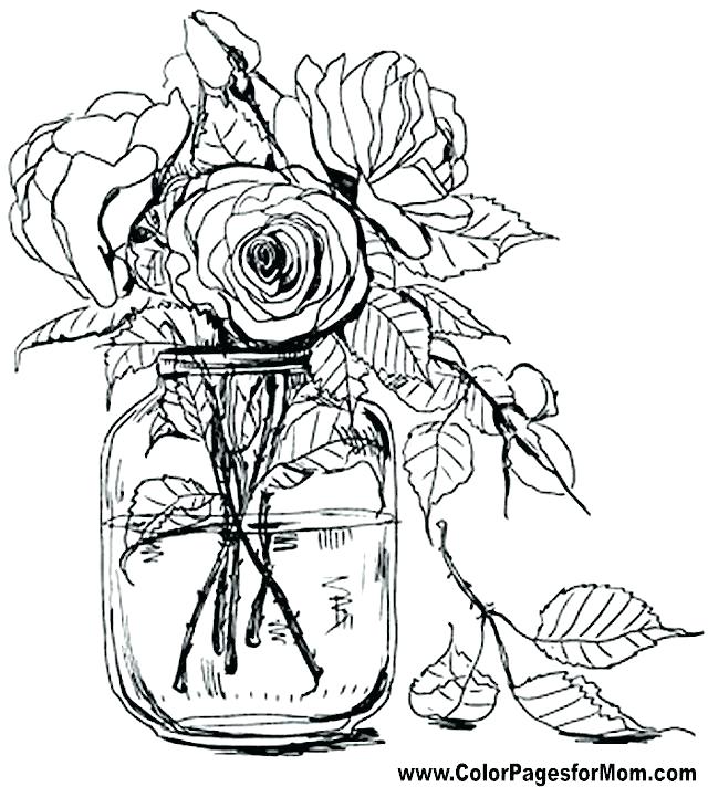 640x712 Coloring Book Pages Flowers Adult Coloring Pages Flowers