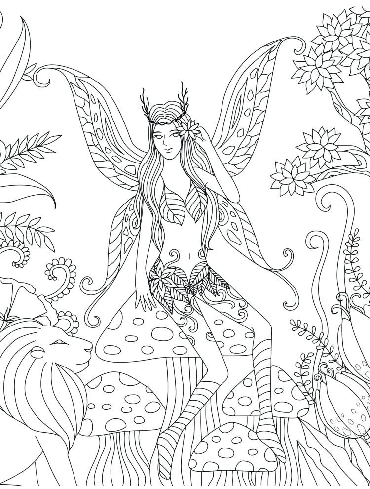 750x990 Detailed Fairy Coloring Pages Medium Size Of Fairy Coloring Pages