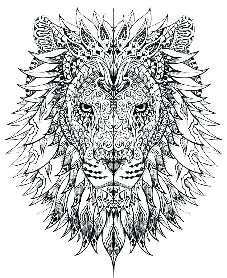 736x901 Abstract Animal Coloring Pages For Adults Cool Animal Design