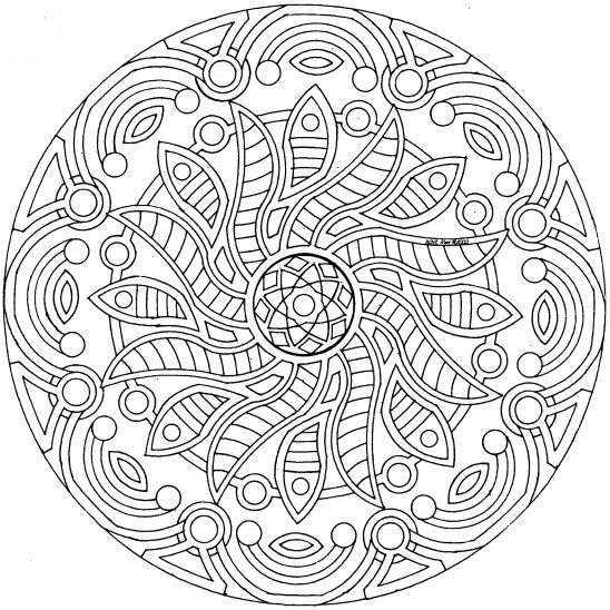 548x548 Printable Detailed Mandala Coloring Pages Mandalas To Color